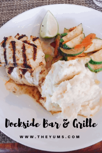 Broiled Nassau Grouper at the Dockside Bar & Grille, Old Bahama Bay Resort