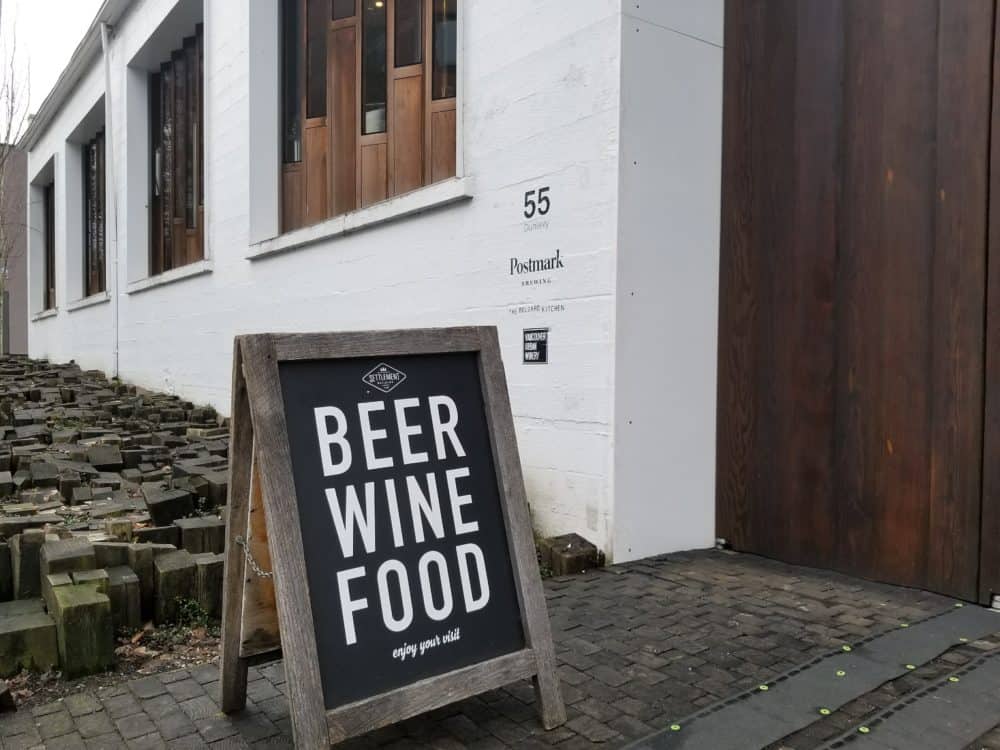 Entrance of the historic building housing Belgard Kitchen