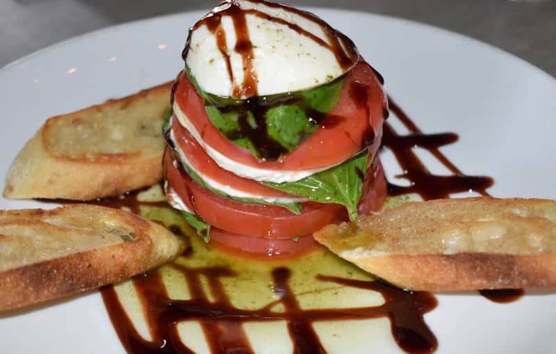 Enjoy a Caprese salad the Blue River Bistro