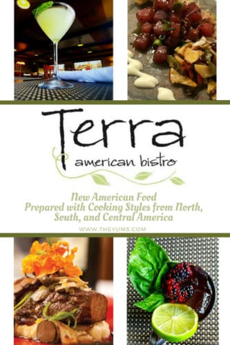 Terra American’s cuisine can be described as New American food and is prepared with ingredients and cooking styles from North, South, and Central America. Read the review here.