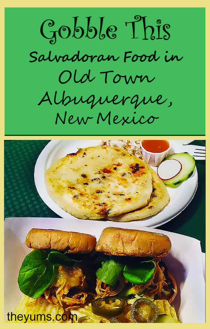 Pinnable image for Gobble This, delicious Salvadoran food in Old Town Albuquerque, NM