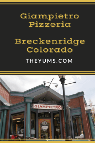 exterior shot of giampietro pizzeria in breckenridge colorado