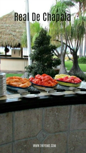 A display of brunch items at Real de Chapala in Ajijic Mexico