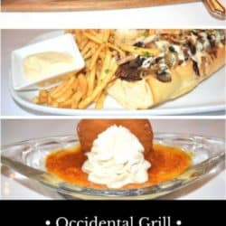 Sample dishes from the Occidental Grill and Seafood Restaurant in Washington, D.C.