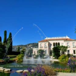 The Villa Ephrussi de Rothschild and French garden with fountains