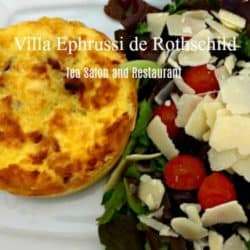 Quiche and salad at Villa Ephrussi de Rothschild