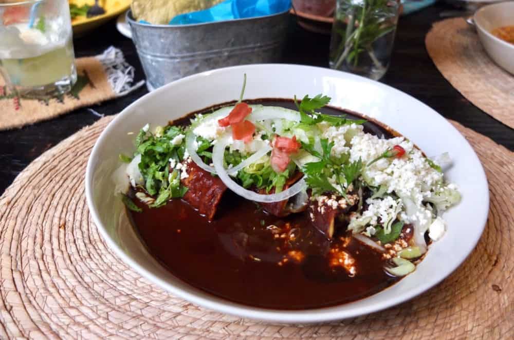 mole at la olla restaurant oaxacz