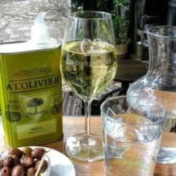 Olives, olive oil, and wine