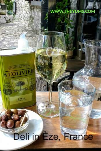 Olives, olive oil, and wine