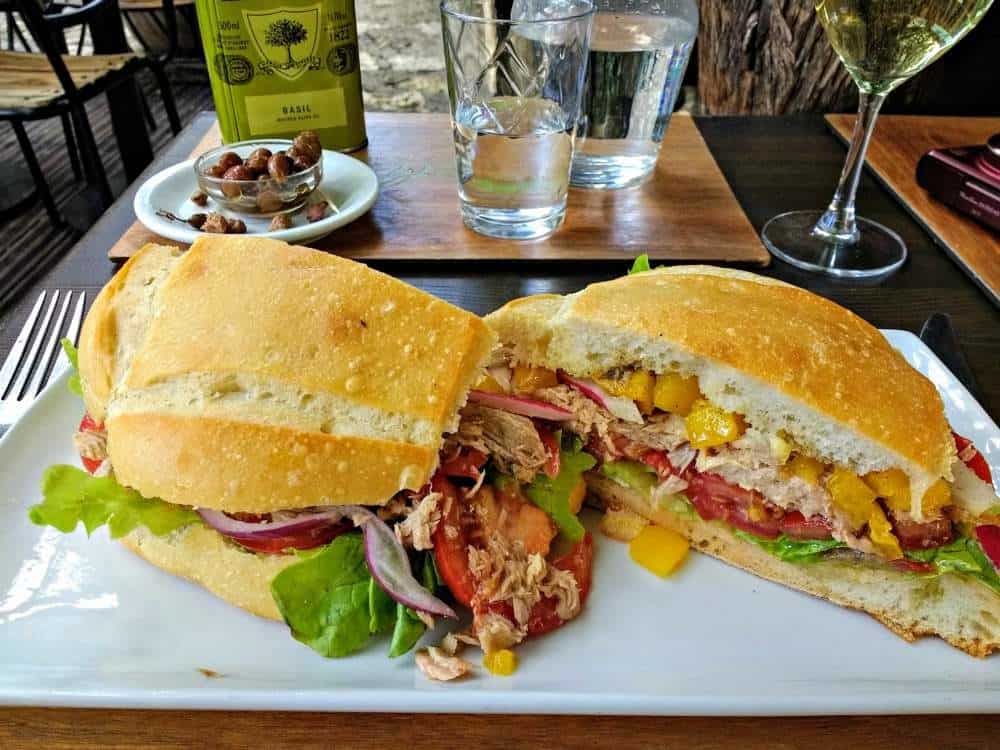 Pan Bagnat sandwich from Deli in Eze, France