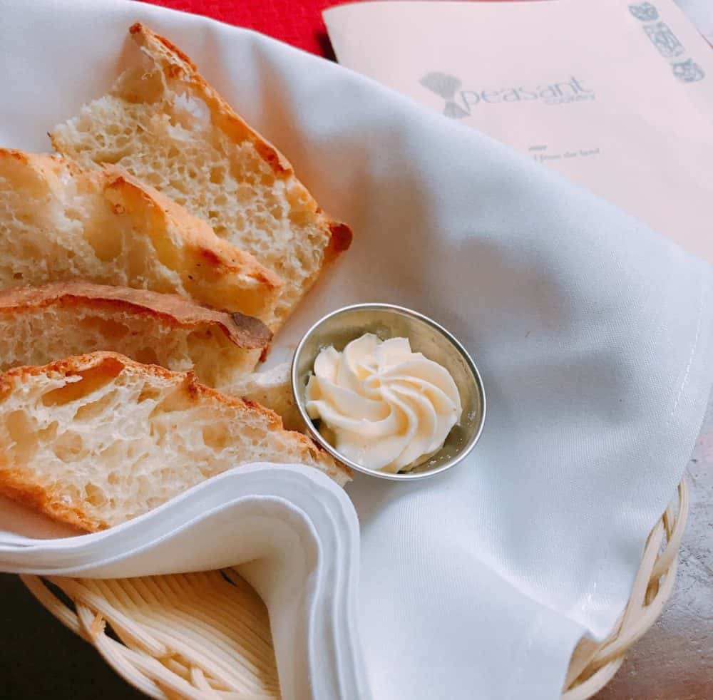 Warm Foccacia at Peasant Cookery in Winnipeg, Manitoba