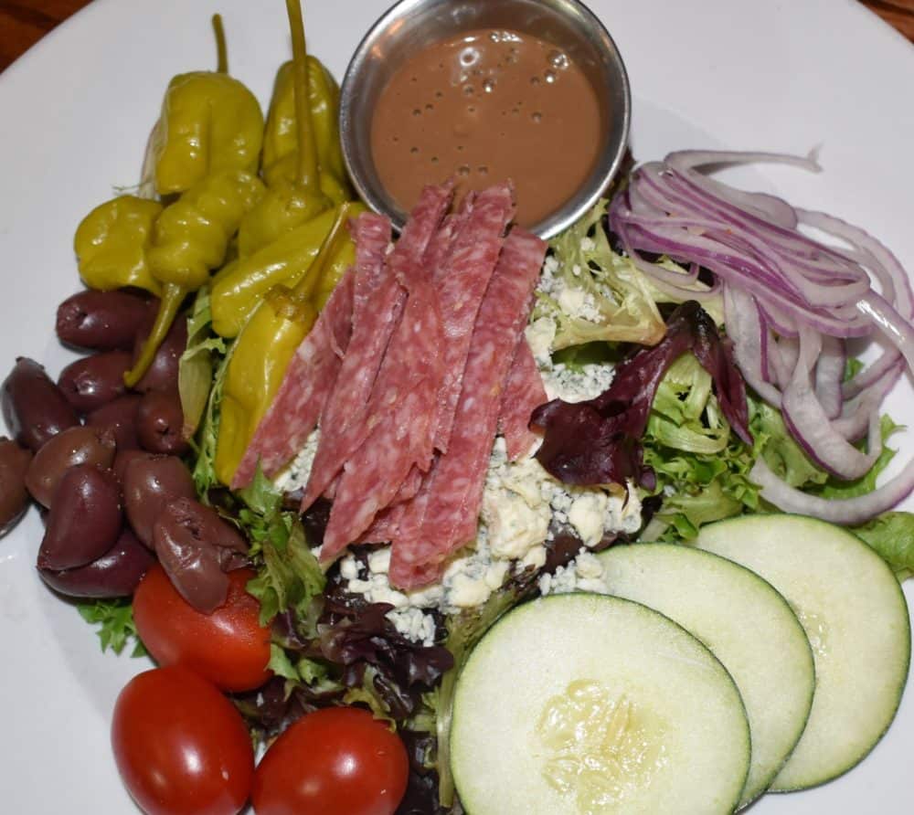 Mediterranean salad with imported hard salami at the Soup Spoon Cafe in Lansing, Michigan