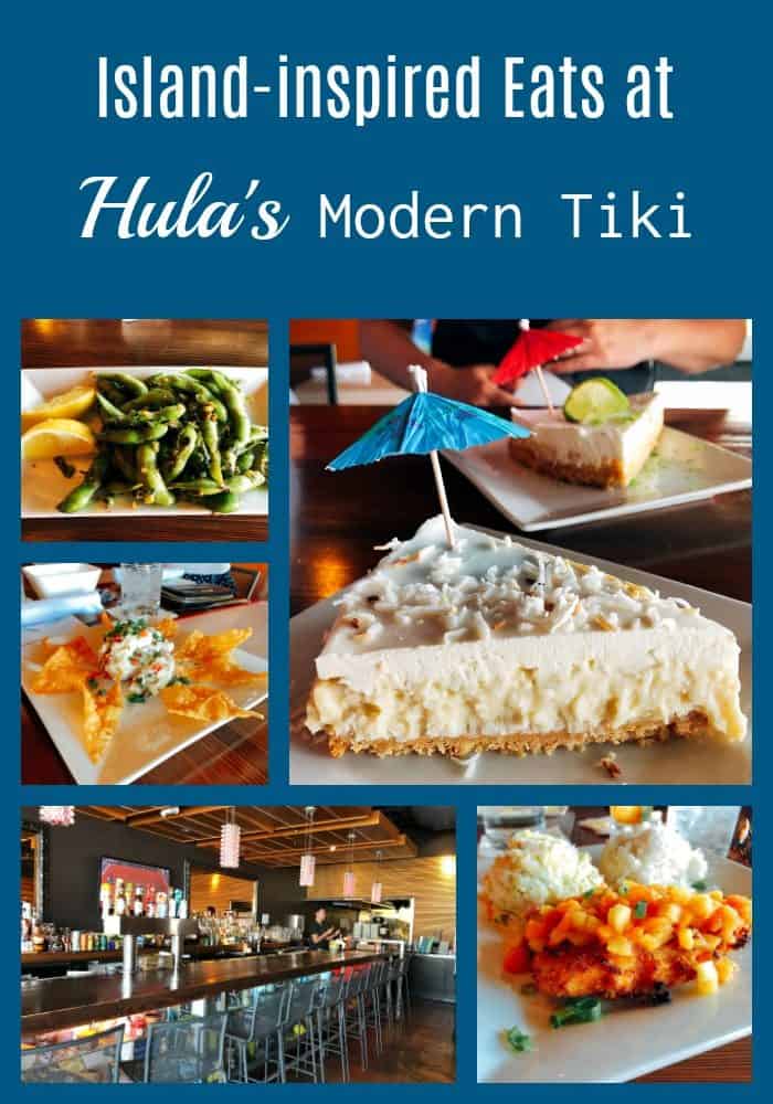 A collage of dishes served at Hula's Modern Tiki - Island-inspired eats.  Scottsdale, Arizona.  