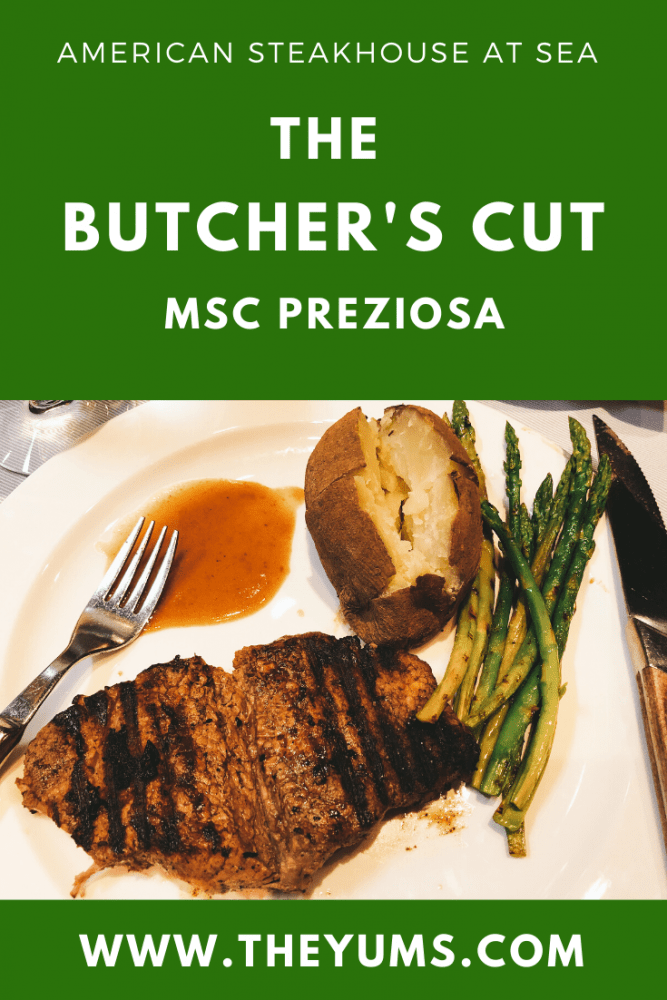 The Butcher's Cut on MSC Preziosa. A great American Steakhouse at sea.