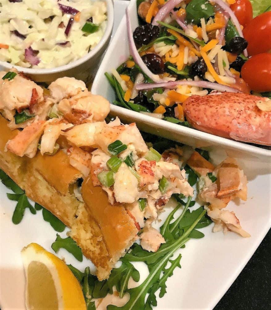 Award-winning lobster roll at Captain Kat's Lobster Shack in Barrington Passage, Nova Scotia