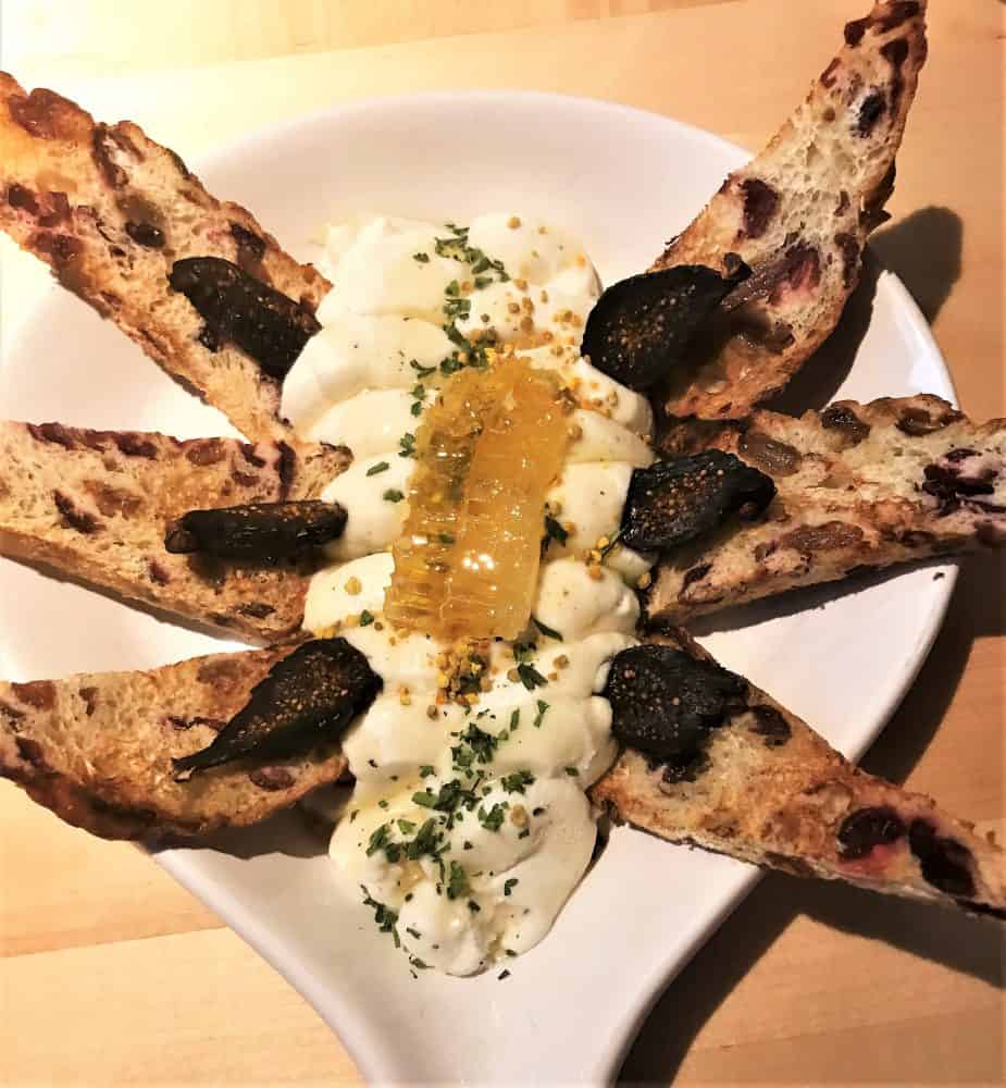 A ricotta cheese spread starter at Mootz in Detroit, Michigan